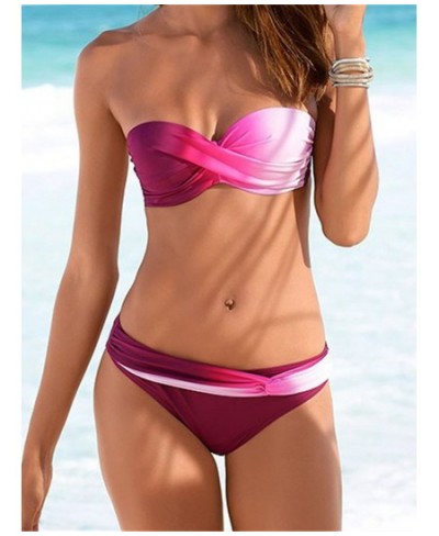 Sexy Women's Swimsuit 2022 New Push Up Bikini Solid Swimwear Women Swimming Bathing Suit for Women 2 Peice Set Monokini Biqui...