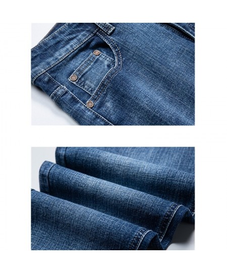 Fall Blue Stretch Jeans Men's Fashion Casual Trousers Spring Men Slim Denim Pants $42.27 - Jeans