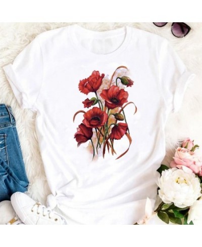 2022 New Sakura Plum Cute T-shirt Women's Summer New White Casual Short Sleeve T-shirt Women's Kawaii Street T-shirt. $18.57 ...