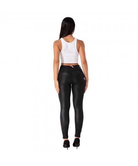 Shascullfites Wet Look Faux Leather Pants Matt Black Pleather Womens Four Ways Stretchable Pu Mid Rise Trousers $59.88 - Pant...