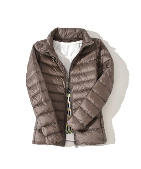 New Women Thin Down Jacket White Duck Down Ultralight Jackets Autumn and Winter Warm Coats Female Portable Outwear 2023 $38.3...