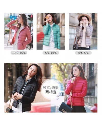 New Women Thin Down Jacket White Duck Down Ultralight Jackets Autumn and Winter Warm Coats Female Portable Outwear 2023 $38.3...