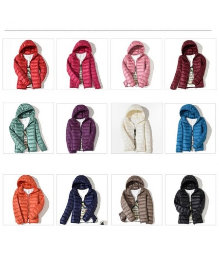 New Women Thin Down Jacket White Duck Down Ultralight Jackets Autumn and Winter Warm Coats Female Portable Outwear 2023 $38.3...