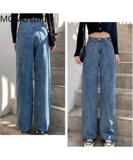 streetwear high waist women's fashion jeans woman girls women wide leg pants trousers female trousers denim bagge mom jeans $...