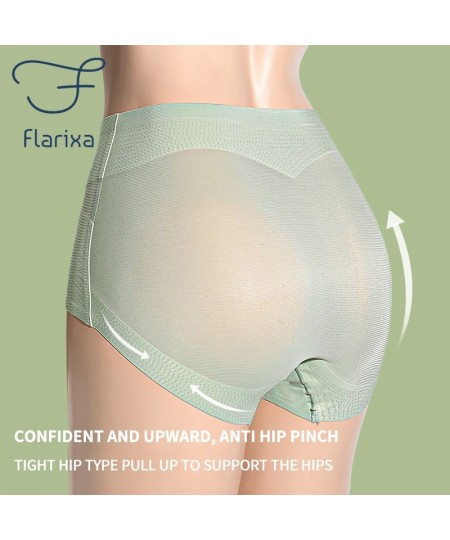 Ice Silk Seamless Panties for Women High Waist Tummy Control Belly Shaper Underwear Girl Briefs Butt Lifter Underpants $17.14...