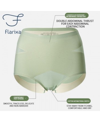 Ice Silk Seamless Panties for Women High Waist Tummy Control Belly Shaper Underwear Girl Briefs Butt Lifter Underpants $17.14...