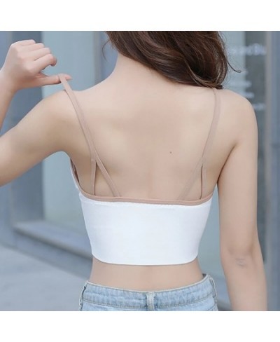 Sexy Zipper Crop Tops Tube Top Women Lingerie Streetwear Sleeveless Camisole Wireless Sports Comfortable Tank $19.51 - Underwear