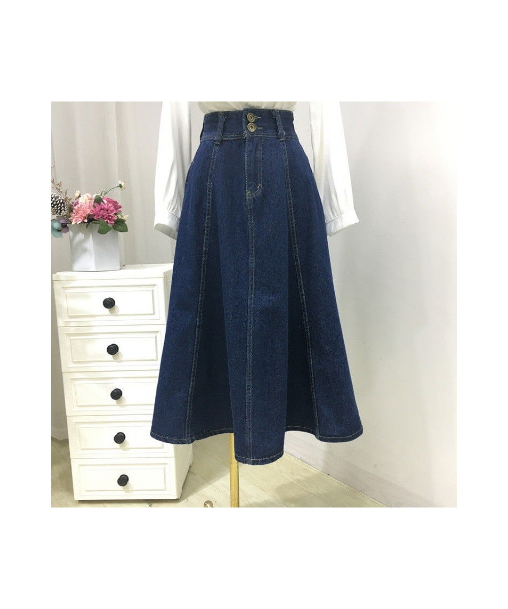 Long Blue Denim Skirt Women Korean Elegant Jeans Skirt High Waist A Line Jeans Skirts Long For Womens Clothes 2022 Summer $51...