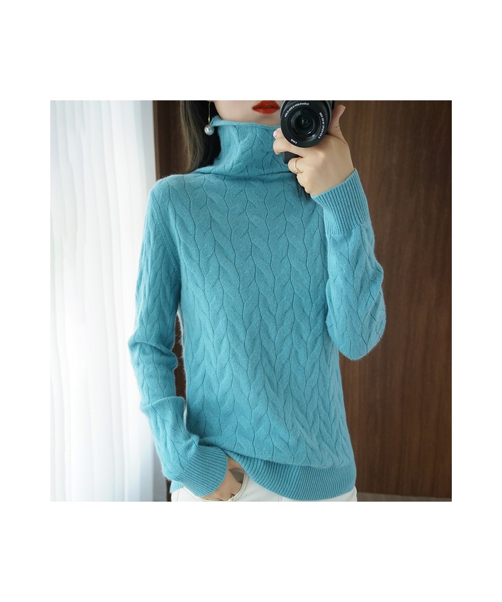 Cashmere Sweater Women Turtleneck Women's Knitted Winter Cashmere Sweater For Women Warm Sweaters Female $52.30 - Sweaters