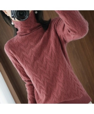 Cashmere Sweater Women Turtleneck Women's Knitted Winter Cashmere Sweater For Women Warm Sweaters Female $52.30 - Sweaters