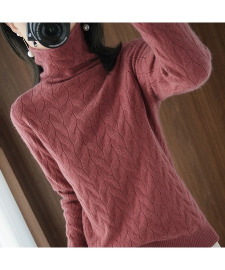 Cashmere Sweater Women Turtleneck Women's Knitted Winter Cashmere Sweater For Women Warm Sweaters Female $52.30 - Sweaters