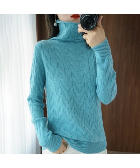 Cashmere Sweater Women Turtleneck Women's Knitted Winter Cashmere Sweater For Women Warm Sweaters Female $52.30 - Sweaters