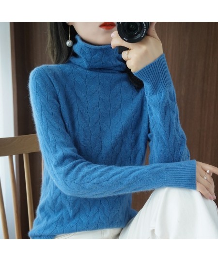 Cashmere Sweater Women Turtleneck Women's Knitted Winter Cashmere Sweater For Women Warm Sweaters Female $52.30 - Sweaters