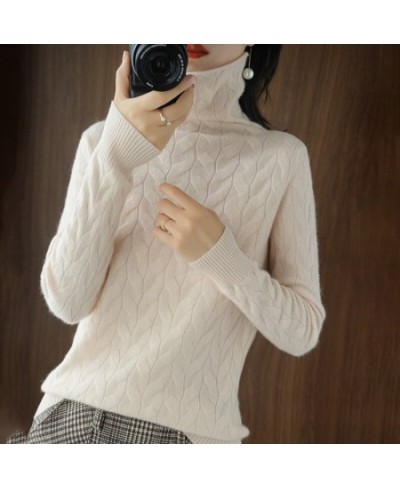 Cashmere Sweater Women Turtleneck Women's Knitted Winter Cashmere Sweater For Women Warm Sweaters Female $52.30 - Sweaters