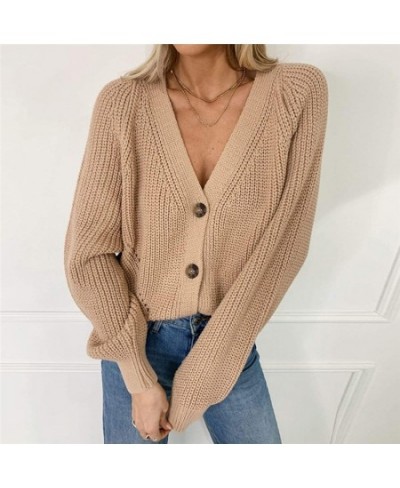 2023 Women Cardigan Winter Cashmere Sweater Long Sleeve V Neck Woman's Sweater Cardigans Jersey Knit Jumpers Pull Femme Coat ...