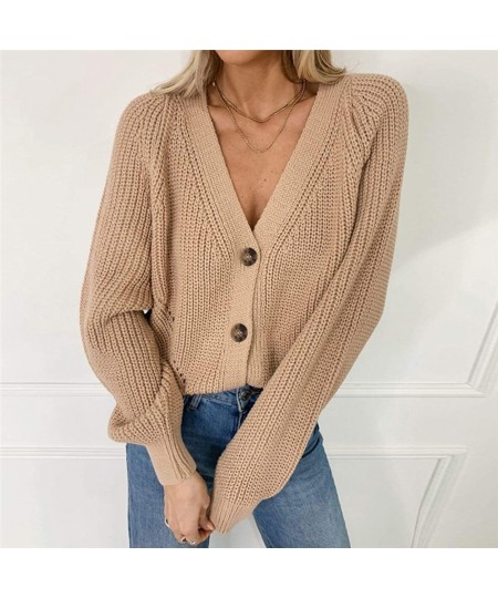 2023 Women Cardigan Winter Cashmere Sweater Long Sleeve V Neck Woman's Sweater Cardigans Jersey Knit Jumpers Pull Femme Coat ...