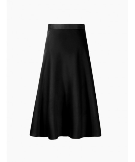 Satin Long Skirt Female 2023 Spring Summer New Girls A Line Black Chic and Elegant WomDress Casual Dresses Office Lady $39.55...