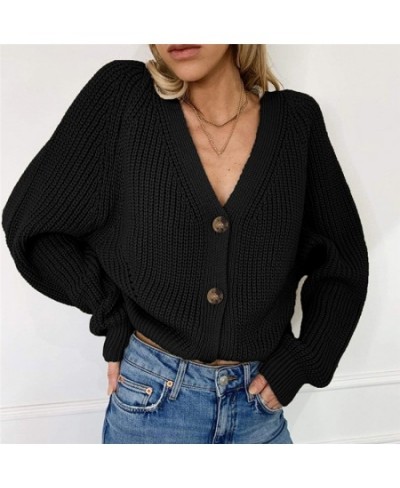 2023 Women Cardigan Winter Cashmere Sweater Long Sleeve V Neck Woman's Sweater Cardigans Jersey Knit Jumpers Pull Femme Coat ...