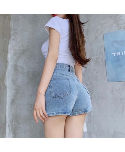 Denim Skirt Women's Summer Thin New Casual Blue A-line Skirt High Waist Slim Temperament Short Skirt $36.24 - Skirts