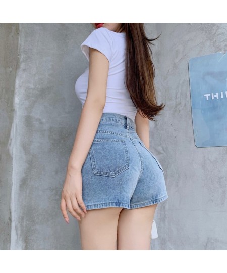 Denim Skirt Women's Summer Thin New Casual Blue A-line Skirt High Waist Slim Temperament Short Skirt $36.24 - Skirts