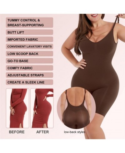 Low Back Bodysuit Seamless Shapewear Sculpting Full Body Shaper Tummy Control Slimming Sheath Women Flat Belly Abdomen Girdle...