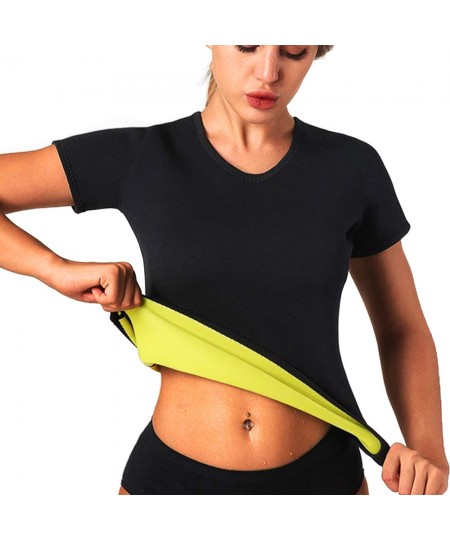 Women Neoprene Shapewear Shirt Waist Trainer Sauna Sweat Vest Body Shaper Cincher Corset Slimming Fat Burning T-Shirts $26.30...