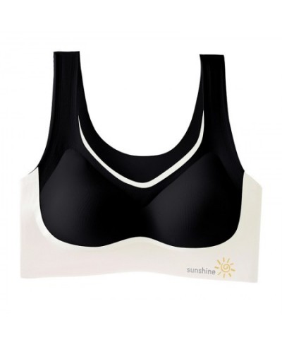 sports bra women gathered on the top to prevent sagging and large size to receive auxiliary $28.09 - Underwear