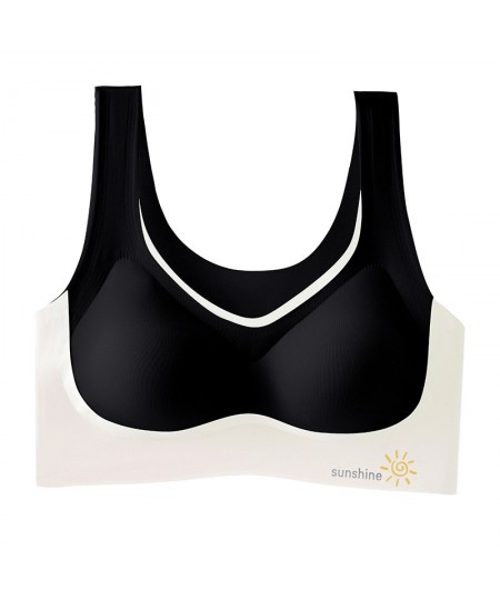 sports bra women gathered on the top to prevent sagging and large size to receive auxiliary $28.09 - Underwear