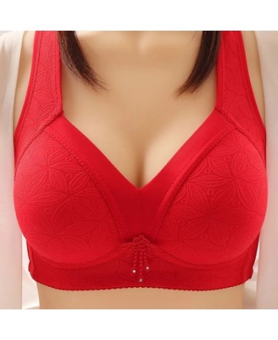 Women's Underwear Gathered To Prevent Sagging Without Steel Ring Breathable Bra Thin One-piece Fixed Bra $25.12 - Underwear