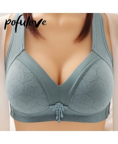 Women's Underwear Gathered To Prevent Sagging Without Steel Ring Breathable Bra Thin One-piece Fixed Bra $25.12 - Underwear