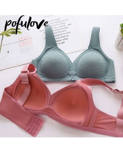 Women's Underwear Gathered To Prevent Sagging Without Steel Ring Breathable Bra Thin One-piece Fixed Bra $25.12 - Underwear