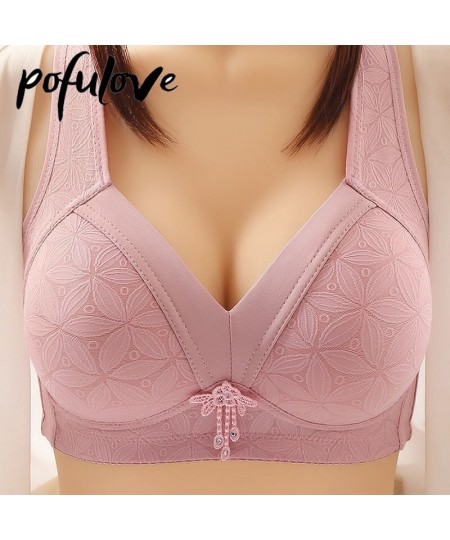 Women's Underwear Gathered To Prevent Sagging Without Steel Ring Breathable Bra Thin One-piece Fixed Bra $25.12 - Underwear