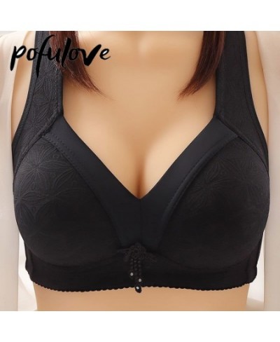 Women's Underwear Gathered To Prevent Sagging Without Steel Ring Breathable Bra Thin One-piece Fixed Bra $25.12 - Underwear