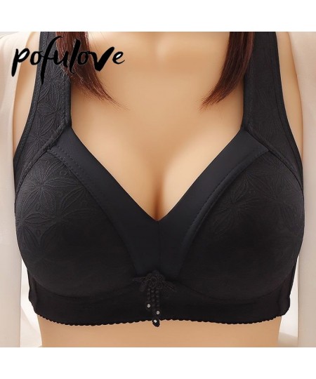 Women's Underwear Gathered To Prevent Sagging Without Steel Ring Breathable Bra Thin One-piece Fixed Bra $25.12 - Underwear