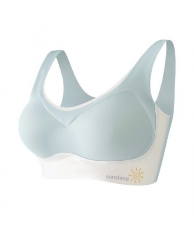 sports bra women gathered on the top to prevent sagging and large size to receive auxiliary $28.09 - Underwear