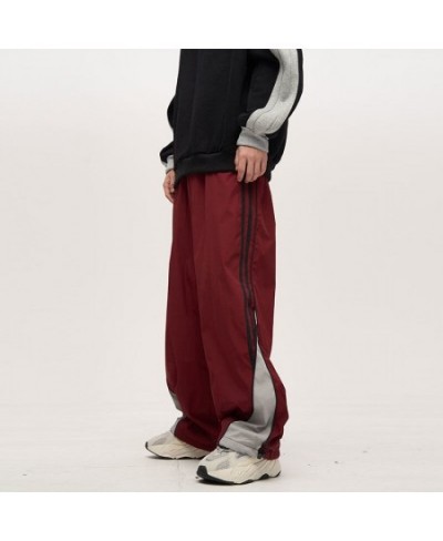 Solid color striped elastic waist high waist pant women 2023 loose lazy style streetwear fashion trend all-match y2k pants $4...