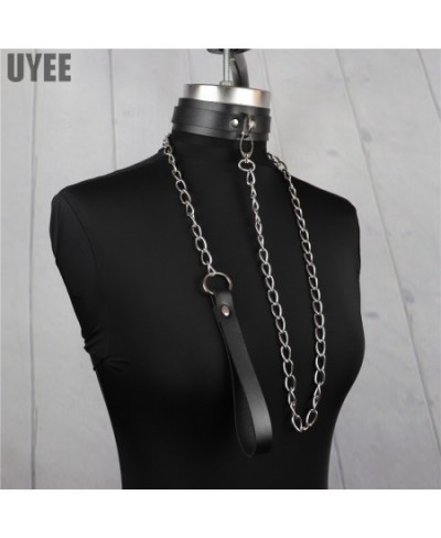 Sexy PU Leather Neck Harness Choker Necklace For Women Gothic Collar With Leash Harajuku Jewelry Accessories Lover Gifts $22....