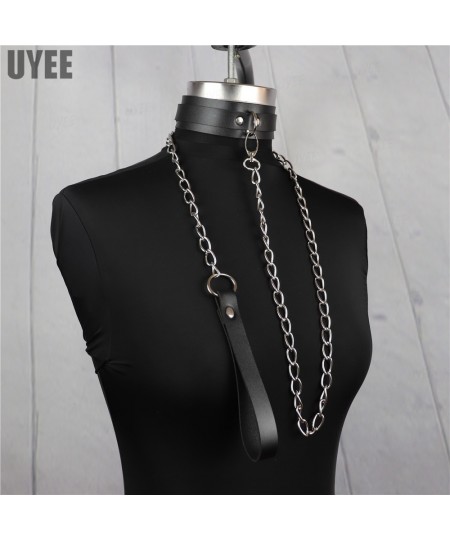 Sexy PU Leather Neck Harness Choker Necklace For Women Gothic Collar With Leash Harajuku Jewelry Accessories Lover Gifts $22....