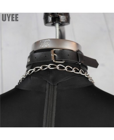 Sexy PU Leather Neck Harness Choker Necklace For Women Gothic Collar With Leash Harajuku Jewelry Accessories Lover Gifts $22....