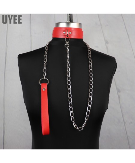 Sexy PU Leather Neck Harness Choker Necklace For Women Gothic Collar With Leash Harajuku Jewelry Accessories Lover Gifts $22....