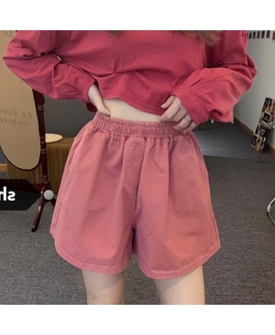 Sleep Bottoms Women Wide-leg Leisure Shorts Empire Elastic Waist Summer Breathable All-match 5-color Sleepwear Ulzzang $23.80...