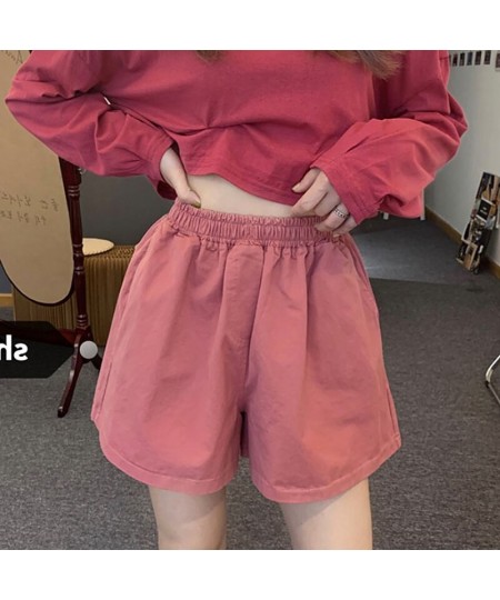 Sleep Bottoms Women Wide-leg Leisure Shorts Empire Elastic Waist Summer Breathable All-match 5-color Sleepwear Ulzzang $23.80...