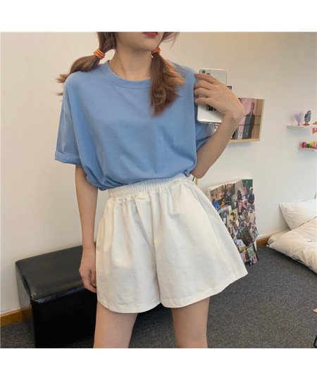 Sleep Bottoms Women Wide-leg Leisure Shorts Empire Elastic Waist Summer Breathable All-match 5-color Sleepwear Ulzzang $23.80...