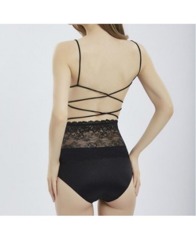 Korean Version Sexy Girl Bottom Super Thin Back Cross Wrapped Chest Lace Sling Back Long Vest Tops $25.15 - Underwear