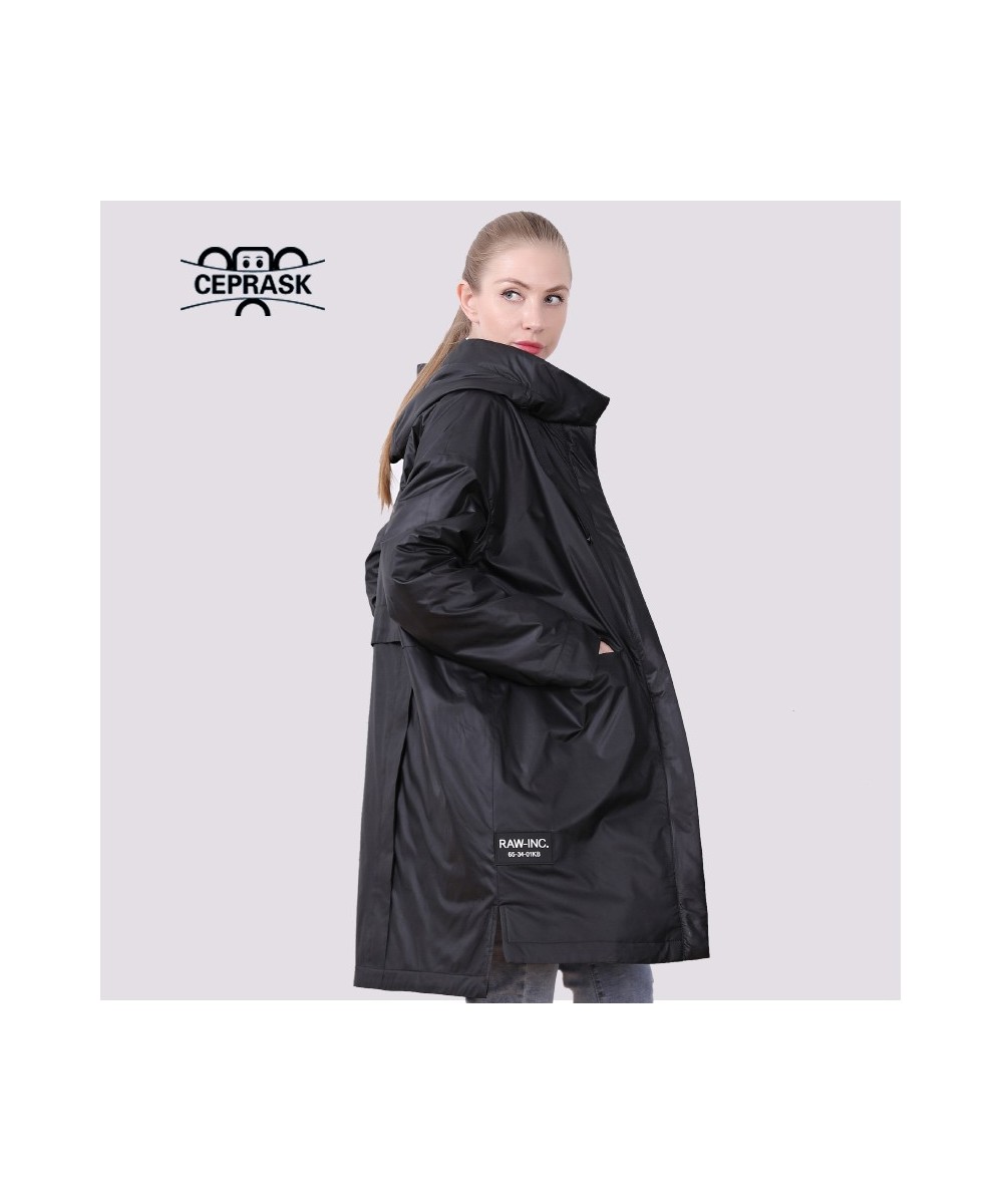 2023 New Spring Jacket Women Fashion Thin Cotton Plus Size Female Coat Autumn Long Quilted 5XL Parkas Hooded Outwear $64.80 -...