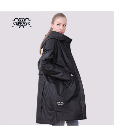 2023 New Spring Jacket Women Fashion Thin Cotton Plus Size Female Coat Autumn Long Quilted 5XL Parkas Hooded Outwear $64.80 -...