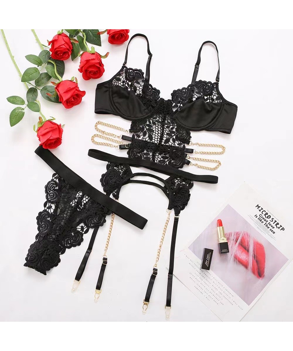 Women Bikini Halter Tops Lace Sexy Bra Set $32.73 - Underwear