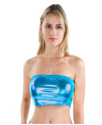 Sexy shiny metallic tube top women's stage costumes underwear $27.15 - Underwear