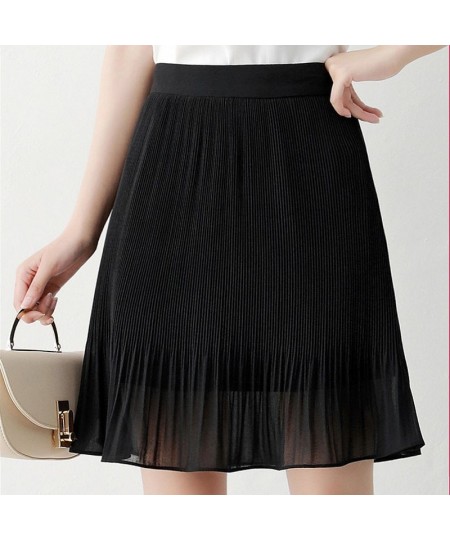 Women Skirt Summer Chiffon Mini Skirt Black White A-line Short Pleated Skirt Boho faldas mujer jupe plissee femme $32.80 - Sk...