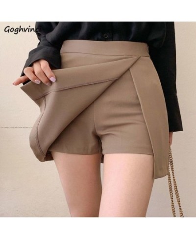 Shorts Women Asymmetrical Casual Solid Fashion High Waist Ulzzang Chic Stylish Skinny Sexy Side-slit Tender Ladies Elegant Ne...